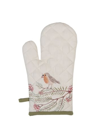 Clayre & Eef Ovenwant wit/groen - (L)30 x (B)18 cm