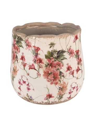 Clayre & Eef Doniczka w kolorze beżowo-jasnoróżowym - wys. 16 x Ø 18 cm