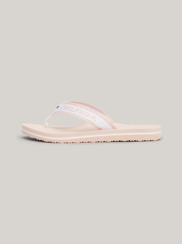 Tommy Hilfiger Shoes Zehentrenner in Weiß/ Rosa