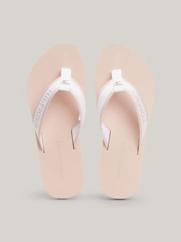 Tommy Hilfiger Shoes Zehentrenner in Weiß/ Rosa