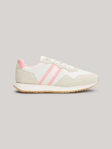 Tommy Hilfiger Shoes Leder-Sneakers in Weiß/ Beige