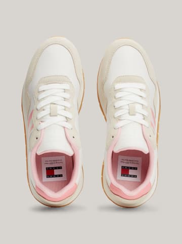 Tommy Hilfiger Shoes Leder-Sneakers in Weiß/ Beige