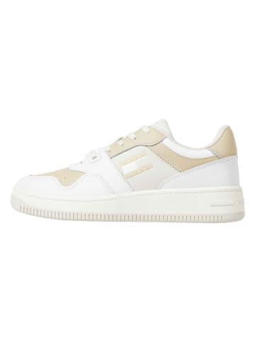 Tommy Hilfiger Shoes Leder-Sneakers in Weiß/ Beige