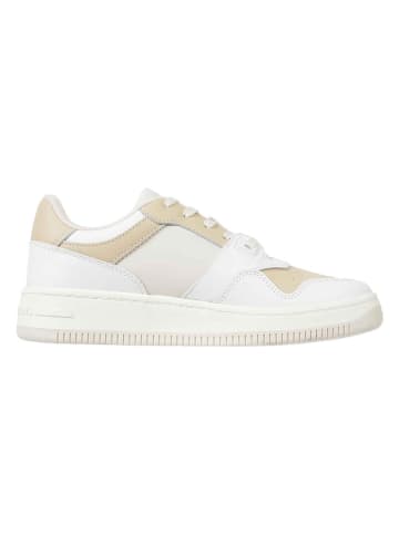Tommy Hilfiger Shoes Leder-Sneakers in Weiß/ Beige