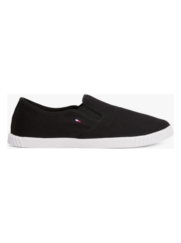 Tommy Hilfiger Skórzane slippersy w kolorze czarnym