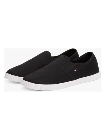 Tommy Hilfiger Shoes Leder-Slipper in Schwarz
