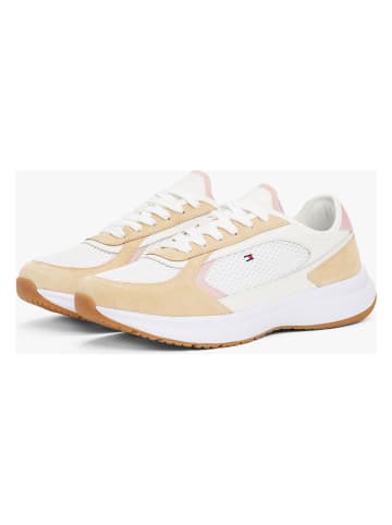Tommy Hilfiger Skórzane sneakersy w kolorze biało-beżowym