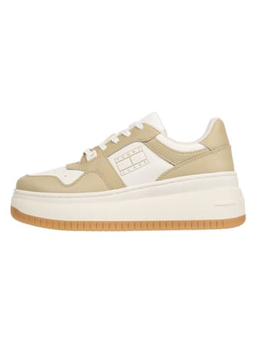 Tommy Hilfiger Shoes Leder-Sneakers in Beige/ Weiß