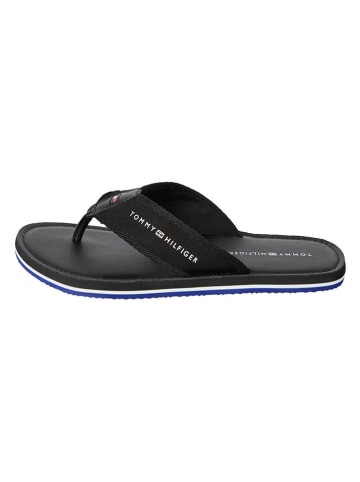 Tommy Hilfiger Shoes Leder-Zehentrenner in Schwarz