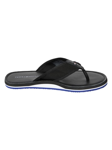Tommy Hilfiger Shoes Leder-Zehentrenner in Schwarz