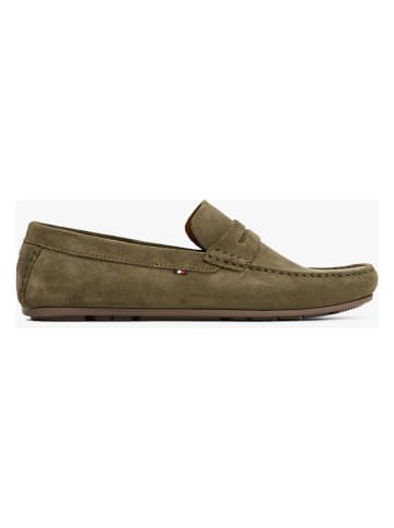 Tommy Hilfiger Shoes Leder-Mokassins in Khaki