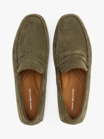 Tommy Hilfiger Shoes Leder-Mokassins in Khaki