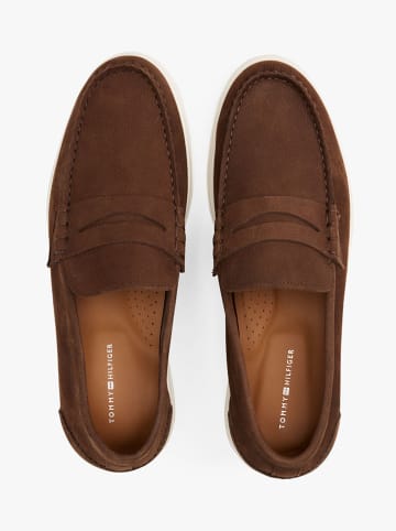 Tommy Hilfiger Leder-Mokassins in Braun
