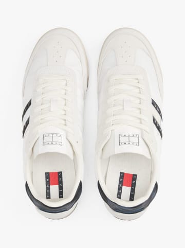 Tommy Hilfiger Leder-Sneakers in Creme