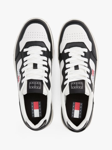 Tommy Hilfiger Shoes Leder-Sneakers in Schwarz/ Weiß