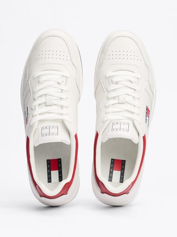 Tommy Hilfiger Leder-Sneakers in Creme