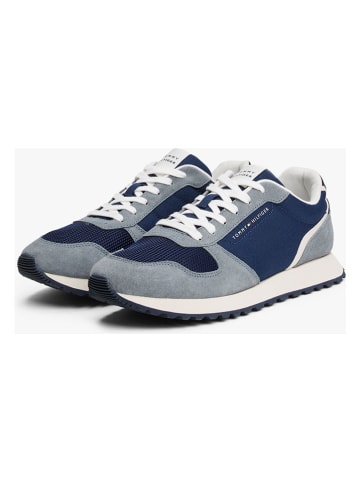 Tommy Hilfiger Shoes Leder-Sneakers in Dunkelblau/ Hellblau