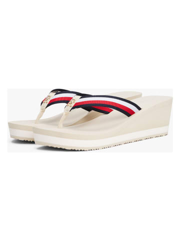 Tommy Hilfiger Shoes Keilzehentrenner in Beige/ Rot