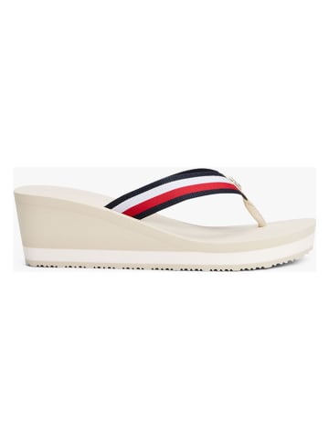 Tommy Hilfiger Shoes Keilzehentrenner in Beige/ Rot