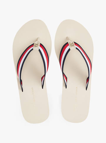 Tommy Hilfiger Shoes Keilzehentrenner in Beige/ Rot