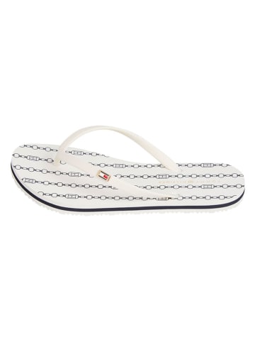 Tommy Hilfiger Shoes Zehentrenner in Weiß/ Schwarz