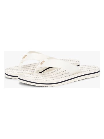 Tommy Hilfiger Shoes Zehentrenner in Weiß/ Schwarz