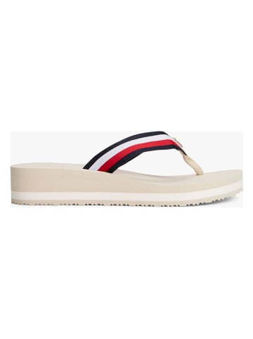 Tommy Hilfiger Shoes Zehentrenner in Beige/ Rot