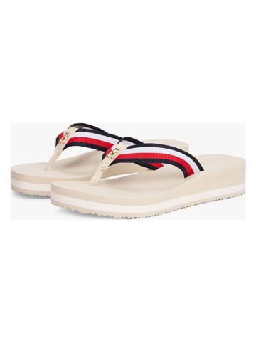 Tommy Hilfiger Shoes Zehentrenner in Beige/ Rot