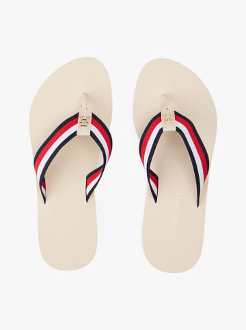 Tommy Hilfiger Shoes Zehentrenner in Beige/ Rot