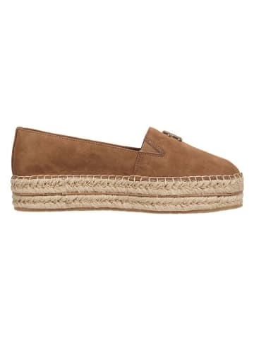 Tommy Hilfiger Shoes Leder-Espadrilles in Hellbraun