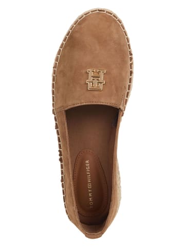 Tommy Hilfiger Shoes Leder-Espadrilles in Hellbraun