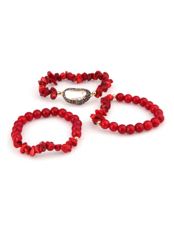 L'Atelier de Gaia 3-delige set: armbanden met edelstenen