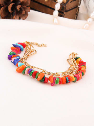 L'Atelier de Gaia Vergold. Armkette mit Edelsteinen