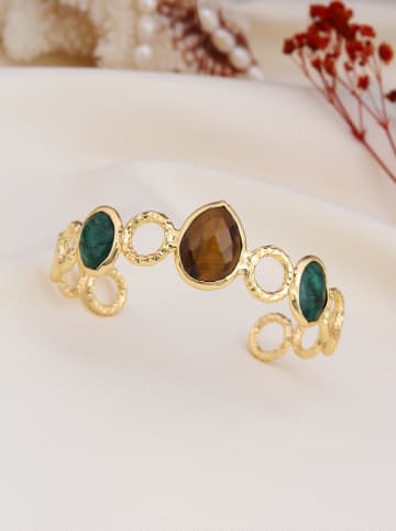 L'Atelier de Gaia Vergulde armband met edelstenen