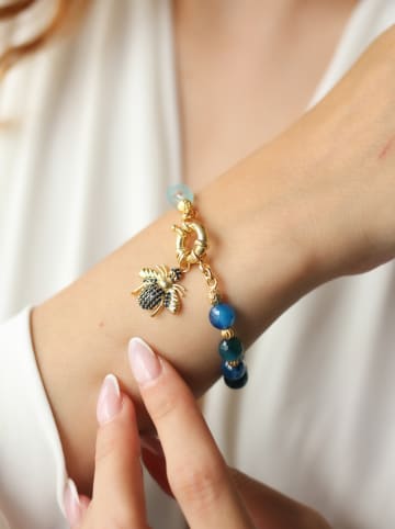 L'Atelier de Gaia Vergulde armband met edelstenen