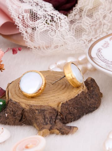 L'Atelier de Gaia Vergold. Ohrstecker mit Perlen