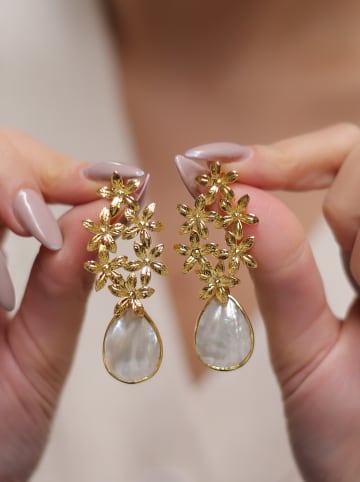 L'Atelier de Gaia Vergold. Ohrstecker mit Perlen