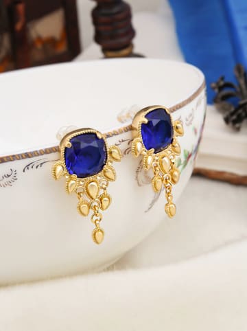 L'Atelier de Gaia Pozłacane kolczyki-wkrętki z cyrkoniami