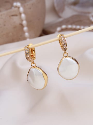 L'Atelier de Gaia Vergold. Ohrringe mit Perlen und Edelsteinen