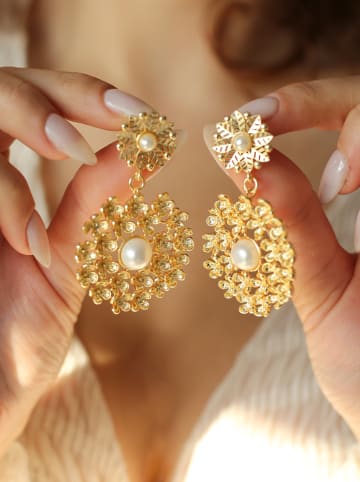 Pierres delicates Vergold. Ohrstecker mit Perlen