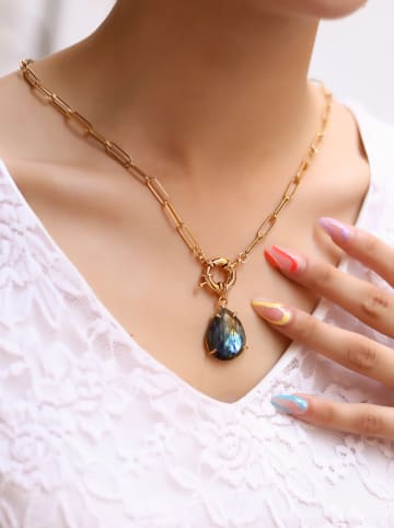 L'Atelier de Gaia Vergulde ketting met hanger - (L)50 cm