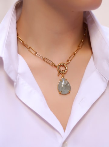 L'Atelier de Gaia Vergulde ketting met hanger - (L)50 cm