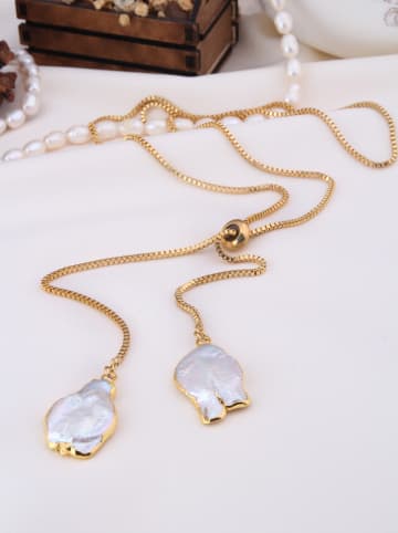 Pierres delicates Vergold. Halskette mit Anhänger - (L)50 cm