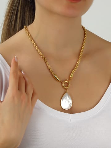 L'Atelier de Gaia Vergulde ketting met hanger - (L)50 cm