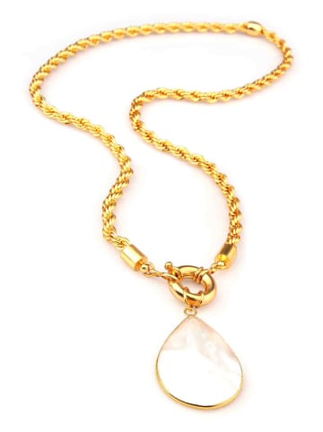 L'Atelier de Gaia Vergulde ketting met hanger - (L)50 cm