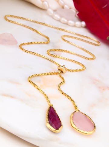 L'Atelier de Gaia Vergulde ketting met hanger - (L)60 cm