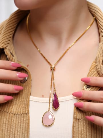 L'Atelier de Gaia Vergulde ketting met hanger - (L)60 cm