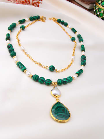 L'Atelier de Gaia Vergulde ketting met sierelementen - (L)50 cm
