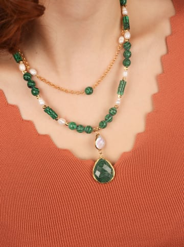 L'Atelier de Gaia Vergulde ketting met sierelementen - (L)50 cm