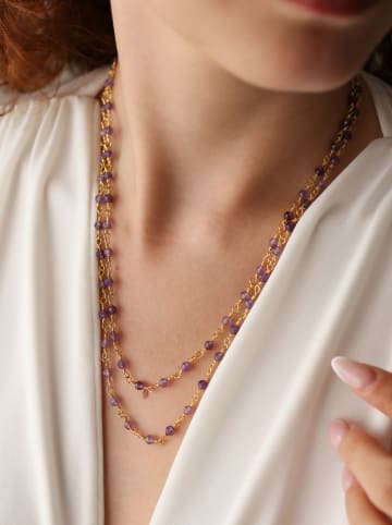 L'Atelier de Gaia Vergulde ketting met sierelementen - (L)46 cm